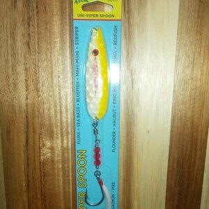 Uni Viper Spoon NEW Saltwater Freshwater Fishing Lure Bleeding Pearl/Chartreuse